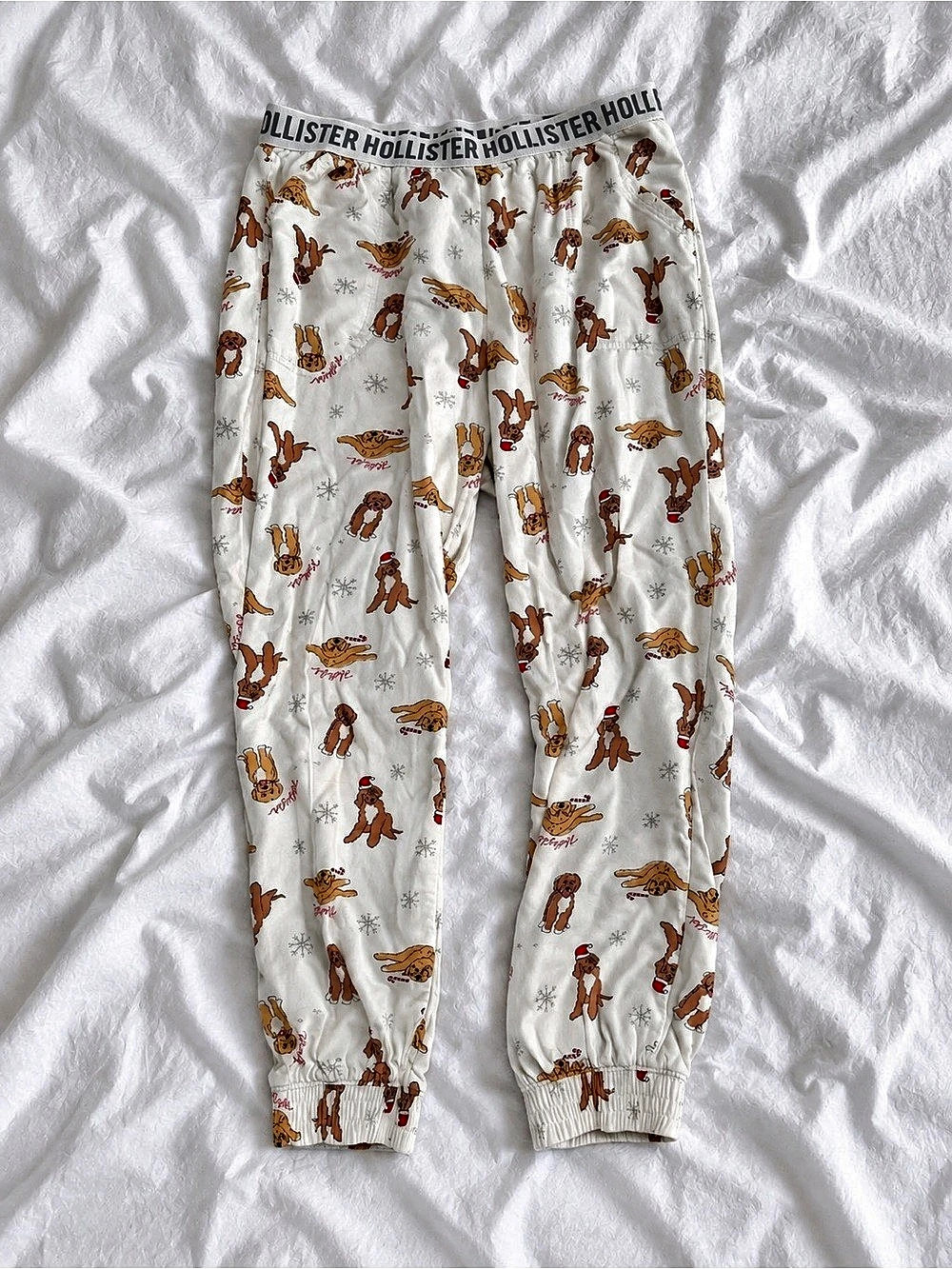 Hollister Holiday Dog Print Jogger Sleep Pants